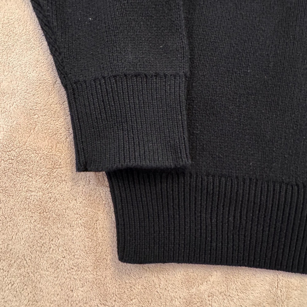 PacSun LA Oversized Crewneck Sweater Black Streetwear Retro Chic Minimalist Sz M - Picture 6 of 9